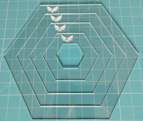 Hexagon 12x12 acrylic templates
